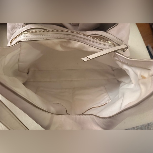 Coach Madison Carlyle Shoulder Bag Chalk Leather F37637 Hobo Tote Purse - Picture 12 of 15